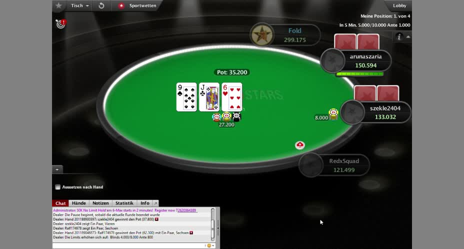 Mein 5. Turniersieg bei Pokerstars